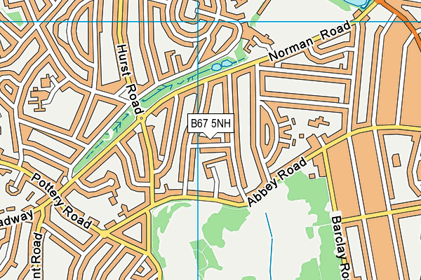 B67 5NH map - OS VectorMap District (Ordnance Survey)