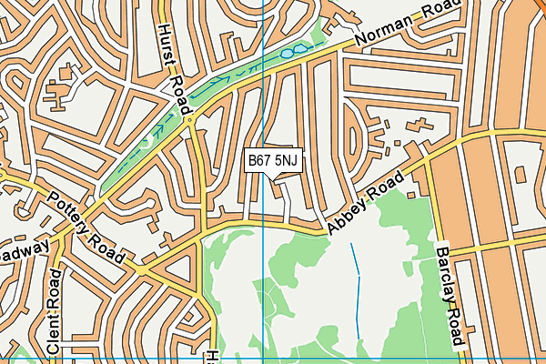 B67 5NJ map - OS VectorMap District (Ordnance Survey)