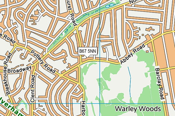 B67 5NN map - OS VectorMap District (Ordnance Survey)