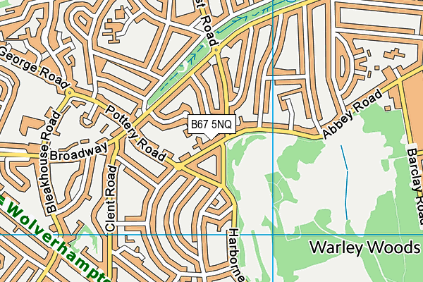 The Warley Health & Fitness Centre map (B67 5NQ) - OS VectorMap District (Ordnance Survey)