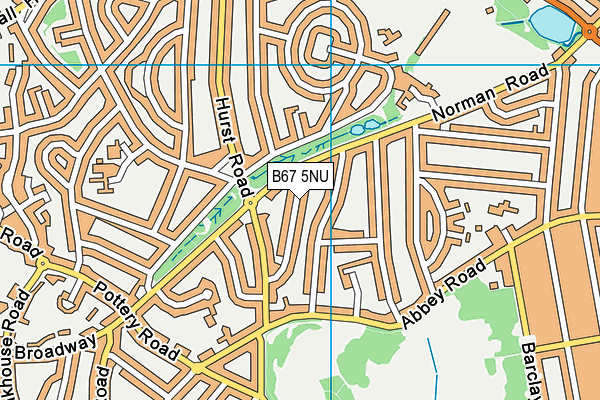 B67 5NU map - OS VectorMap District (Ordnance Survey)