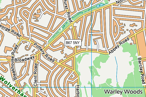 B67 5NY map - OS VectorMap District (Ordnance Survey)