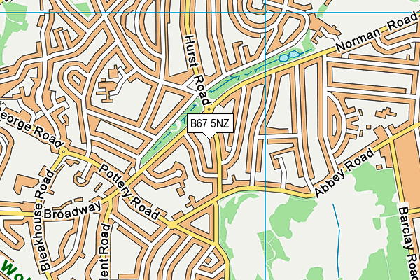 B67 5NZ map - OS VectorMap District (Ordnance Survey)