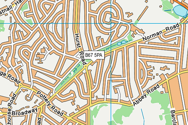 B67 5PA map - OS VectorMap District (Ordnance Survey)