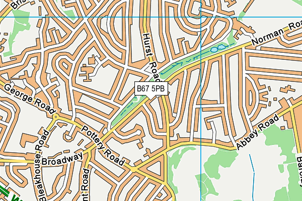 B67 5PB map - OS VectorMap District (Ordnance Survey)