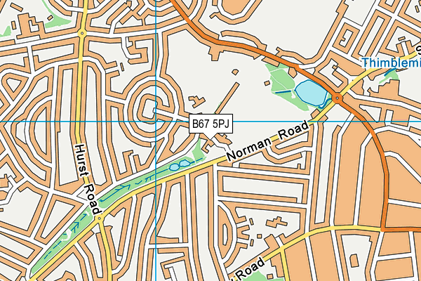 B67 5PJ map - OS VectorMap District (Ordnance Survey)