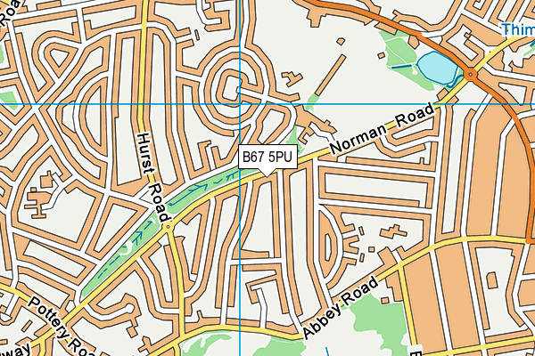 B67 5PU map - OS VectorMap District (Ordnance Survey)