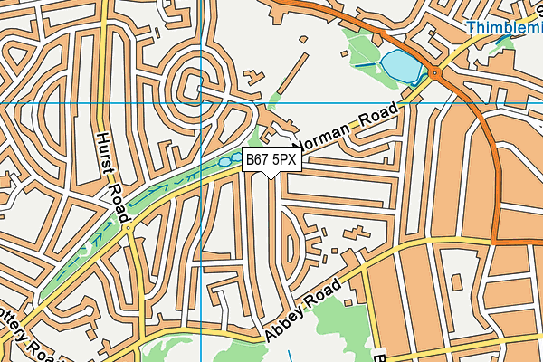 B67 5PX map - OS VectorMap District (Ordnance Survey)