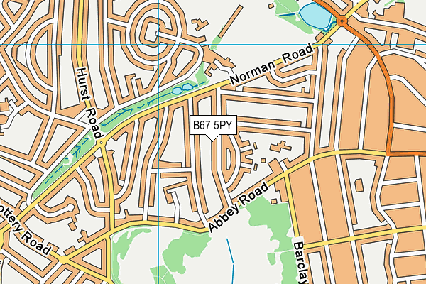 B67 5PY map - OS VectorMap District (Ordnance Survey)