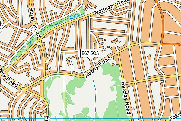 B67 5QA map - OS VectorMap District (Ordnance Survey)