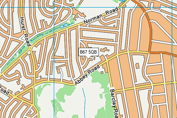B67 5QB map - OS VectorMap District (Ordnance Survey)