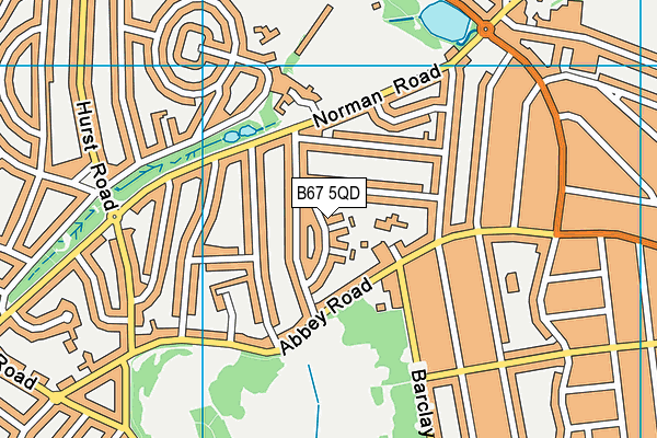 B67 5QD map - OS VectorMap District (Ordnance Survey)