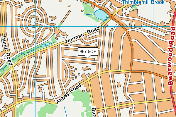 B67 5QE map - OS VectorMap District (Ordnance Survey)