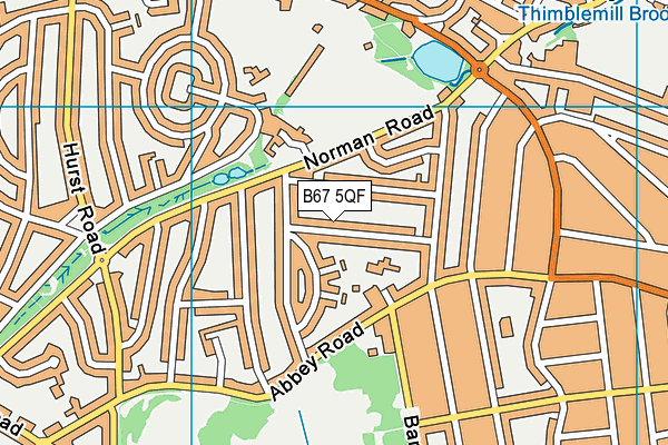 B67 5QF map - OS VectorMap District (Ordnance Survey)