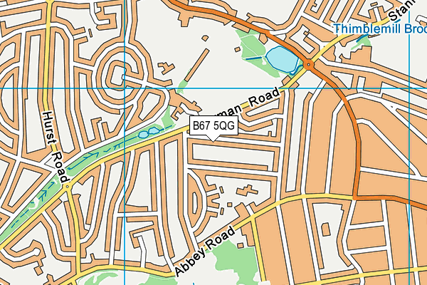 B67 5QG map - OS VectorMap District (Ordnance Survey)
