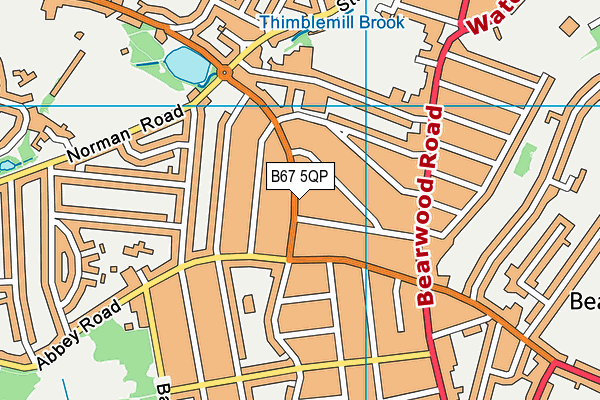 B67 5QP map - OS VectorMap District (Ordnance Survey)
