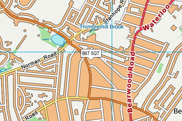 Smethwick Swimming Centre (Closed) map (B67 5QT) - OS VectorMap District (Ordnance Survey)