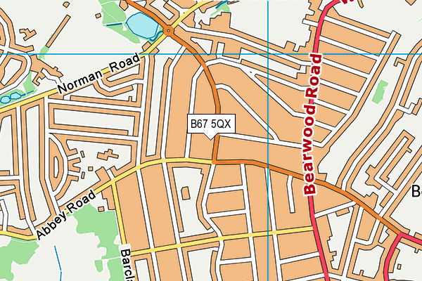 B67 5QX map - OS VectorMap District (Ordnance Survey)