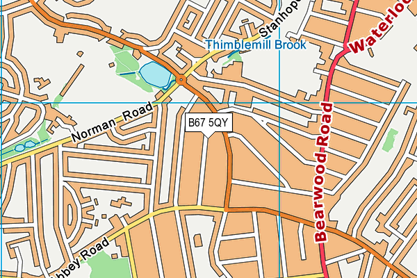 B67 5QY map - OS VectorMap District (Ordnance Survey)