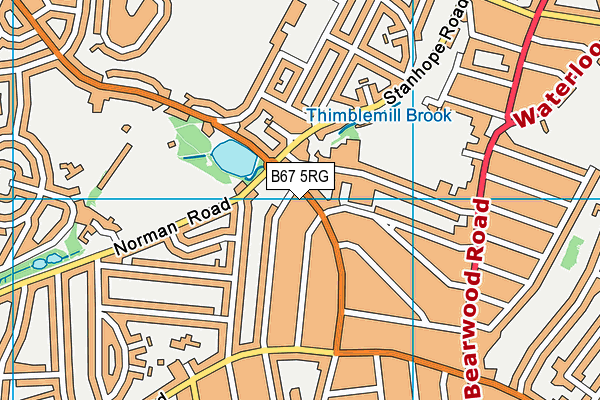 B67 5RG map - OS VectorMap District (Ordnance Survey)