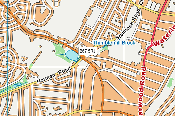 B67 5RJ map - OS VectorMap District (Ordnance Survey)