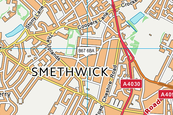 B67 6BA map - OS VectorMap District (Ordnance Survey)