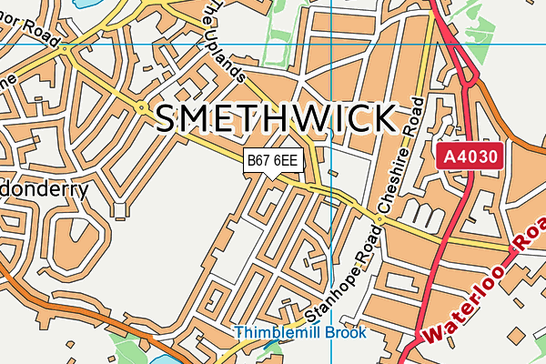 B67 6EE map - OS VectorMap District (Ordnance Survey)