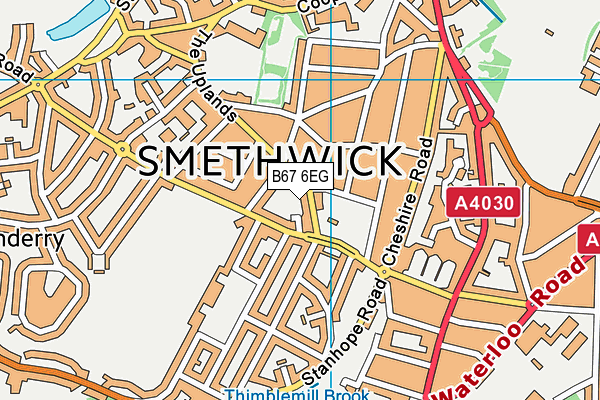 B67 6EG map - OS VectorMap District (Ordnance Survey)