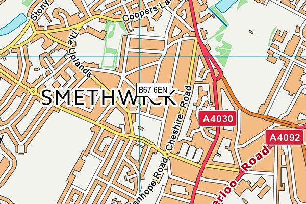 B67 6EN map - OS VectorMap District (Ordnance Survey)