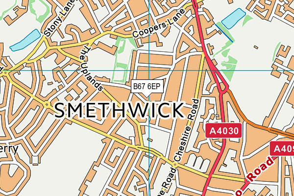 B67 6EP map - OS VectorMap District (Ordnance Survey)