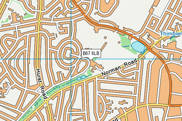 B67 6LB map - OS VectorMap District (Ordnance Survey)