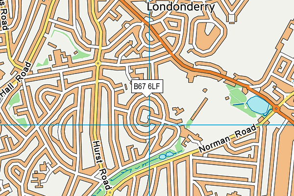 B67 6LF map - OS VectorMap District (Ordnance Survey)