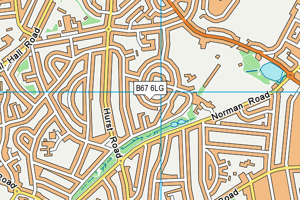 B67 6LG map - OS VectorMap District (Ordnance Survey)