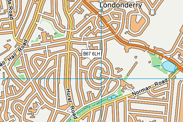 B67 6LH map - OS VectorMap District (Ordnance Survey)