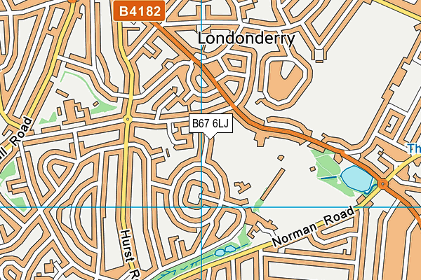 B67 6LJ map - OS VectorMap District (Ordnance Survey)
