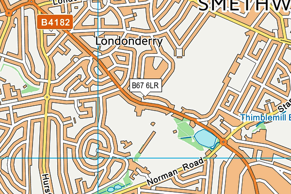 B67 6LR map - OS VectorMap District (Ordnance Survey)