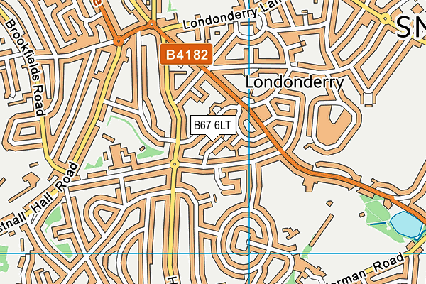 B67 6LT map - OS VectorMap District (Ordnance Survey)