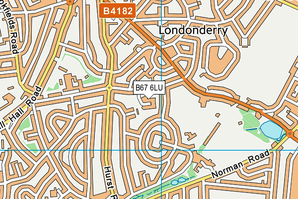 B67 6LU map - OS VectorMap District (Ordnance Survey)