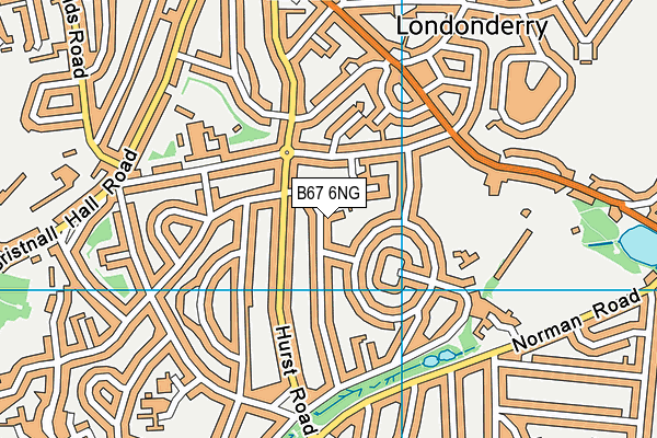 B67 6NG map - OS VectorMap District (Ordnance Survey)