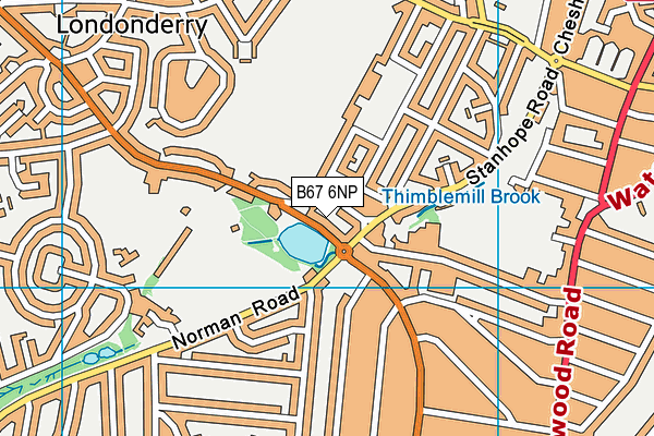 B67 6NP map - OS VectorMap District (Ordnance Survey)