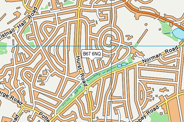 B67 6NQ map - OS VectorMap District (Ordnance Survey)