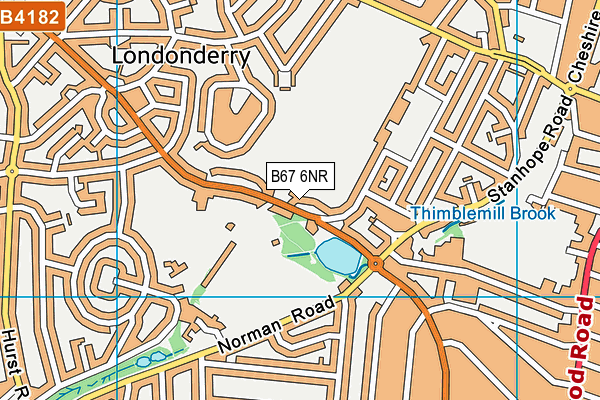 Thimblemill Recreation Centre map (B67 6NR) - OS VectorMap District (Ordnance Survey)