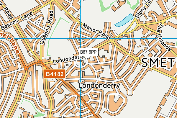 B67 6PP map - OS VectorMap District (Ordnance Survey)