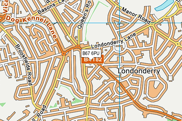 B67 6PU map - OS VectorMap District (Ordnance Survey)