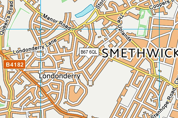 B67 6QL map - OS VectorMap District (Ordnance Survey)