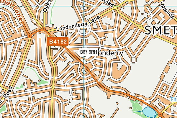 B67 6RH map - OS VectorMap District (Ordnance Survey)