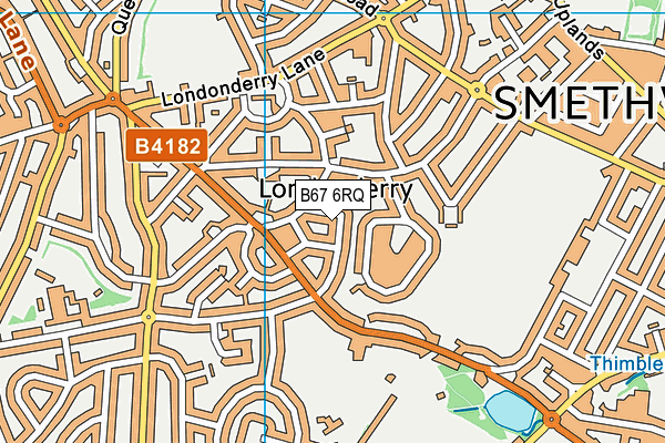 B67 6RQ map - OS VectorMap District (Ordnance Survey)