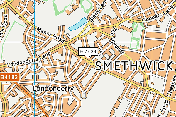 B67 6SB map - OS VectorMap District (Ordnance Survey)