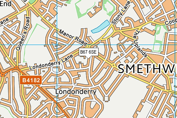 B67 6SE map - OS VectorMap District (Ordnance Survey)