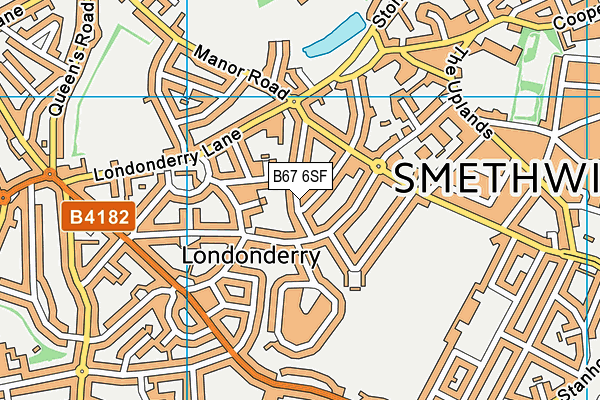 B67 6SF map - OS VectorMap District (Ordnance Survey)